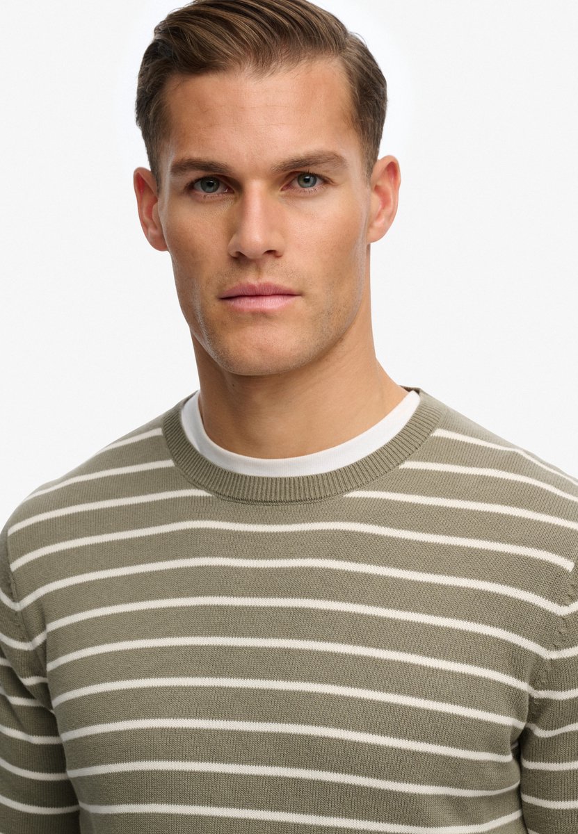 Superdry The Merchant Store Bretonse Trui Relaxed Pasvorm Heren Sweaters Olijf