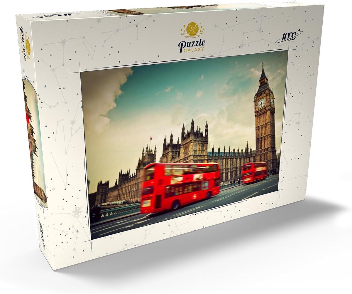Legpuzzel Londen - Puzzel Stukjes - Ontspannend Tijdverdrijf - 1000 Stukjes - 68 x 48 cm - Rood