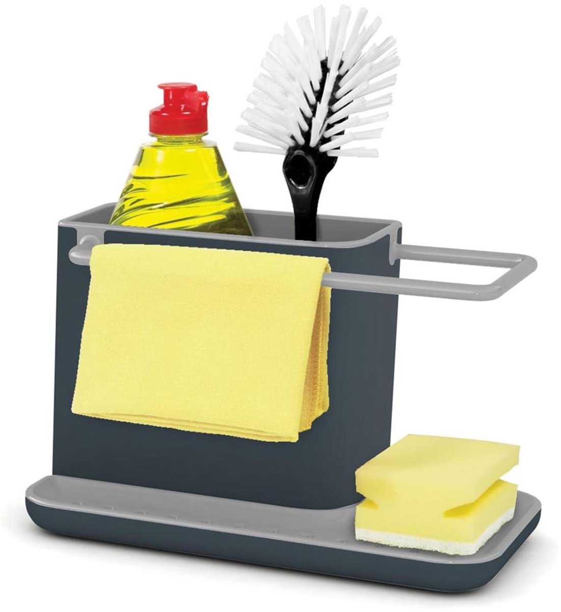 Opbergbakje Voor De Gootsteen - Caddy - Compact Ontwerp - 1 Stuks - Wit/Groen
