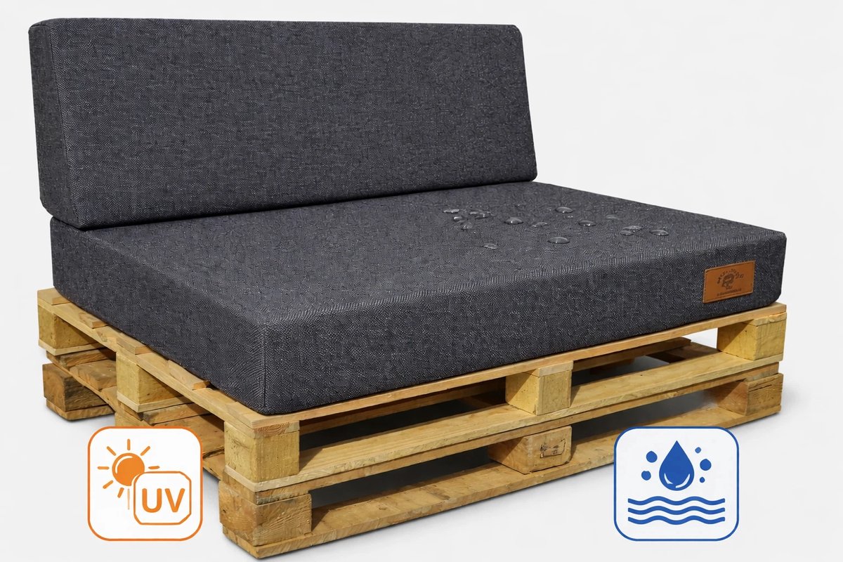 1200x800.jpg Palletkussen set 2-delig voor tuinbank en palletmeubels - UV-bestendig, waterafstotend, met afneembare hoes, grafiet - Afbeelding 1