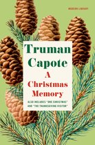 Boekcover met dennenappels, denne takken en de tekst 'Truman Capote A Christmas Memory'.