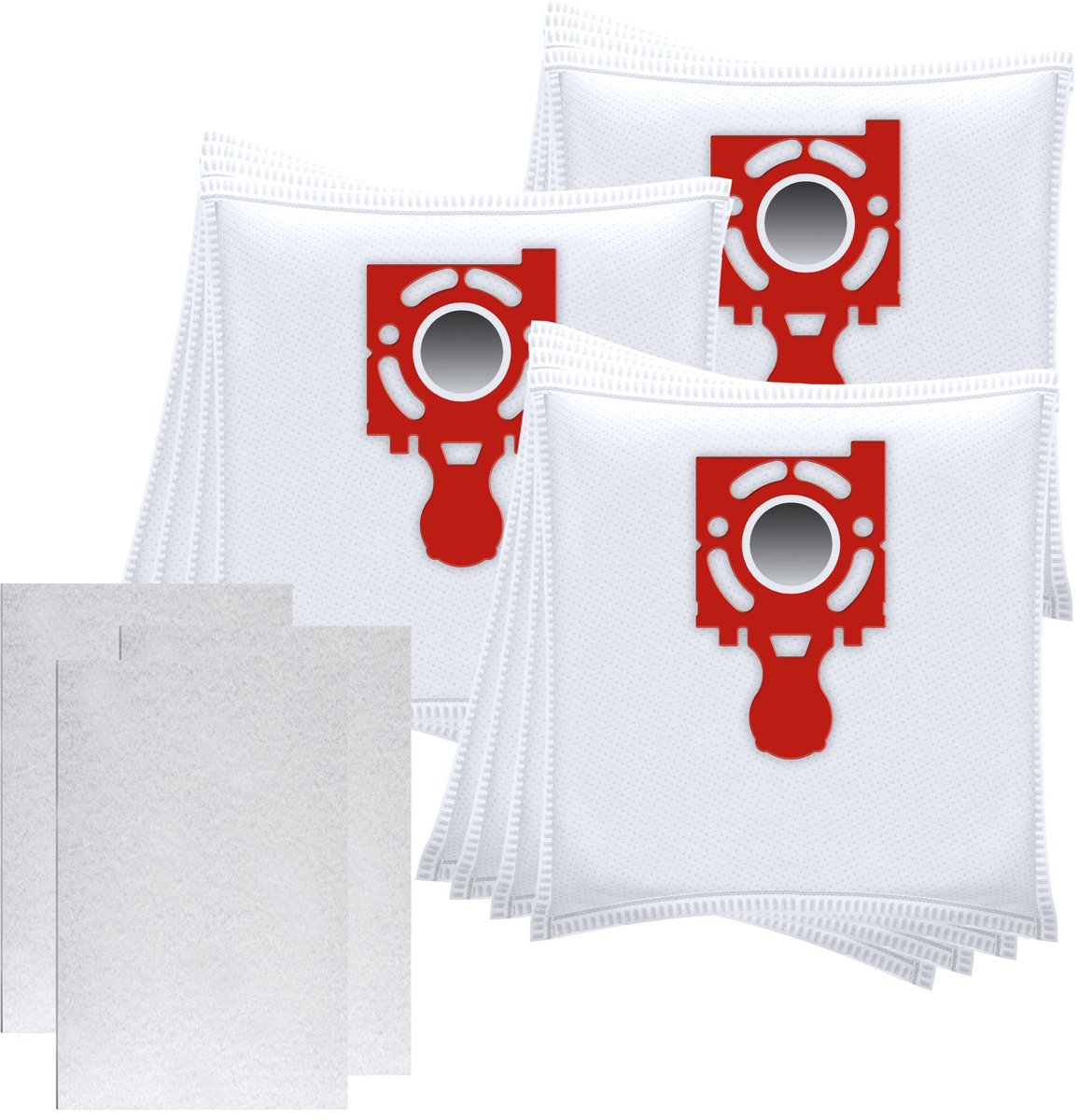Sillar Set 12x Stofzuigerzak - microvezel - 3x Stofzuiger filter, universeel - vervangend - 3-laags filtersysteem - geschikt voor stofzuigers Zelmer Jupiter Magnat Maxim Solarix Twix