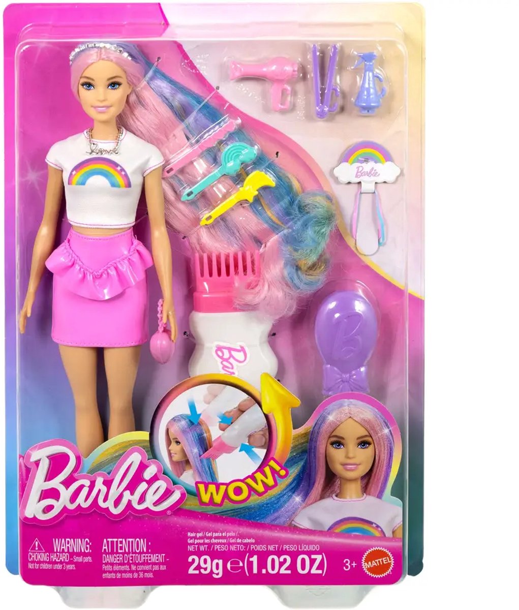Barbie Modepop met extra lang schitterend regenbooghaar en 12 stylingaccessoires — cadeau in Spellen & Speelgoed - foto 7