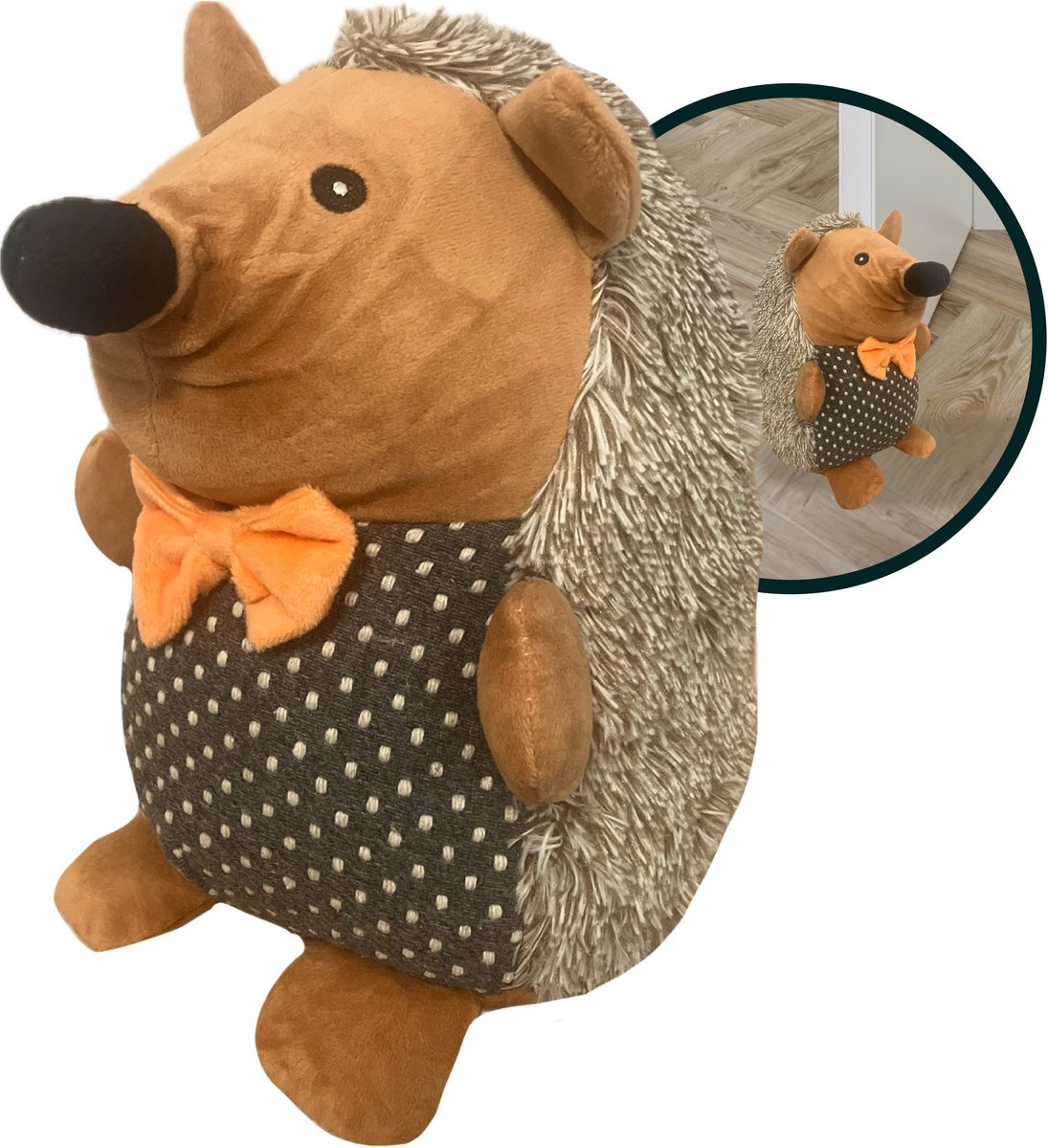 Deurstopper - 1 KG - Voorkomt dichtslaande deuren - Dieren - Decoratief model voor binnen - Oranje - Egel
