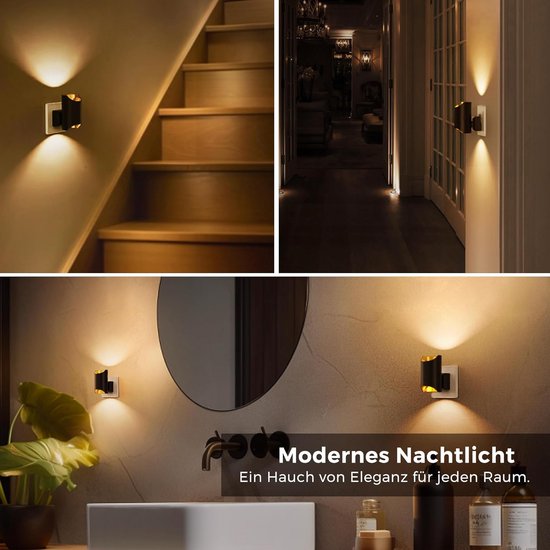 Dimbare Nachtlampje met Schemersensor - Automatisch Aan/Uit - Warm Wit Stekkerlamp voor Gang, Slaapkamer en Trap van Merkloos — afbeelding 2