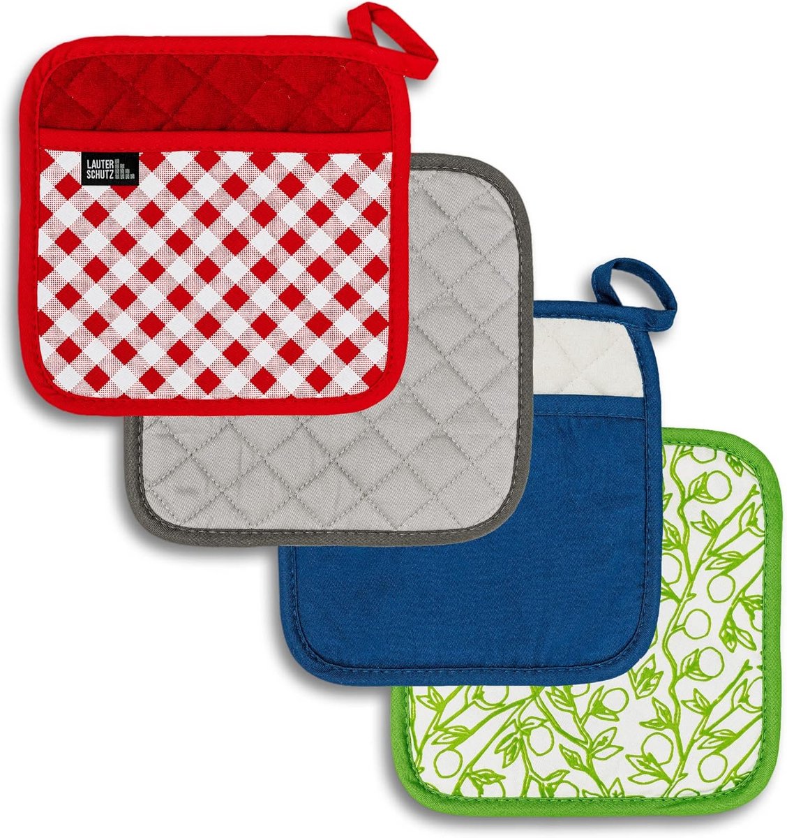 Set van 2 Warmtebestendige Ovenwanten met Handgreepzak en Fleece Voering, Gemaakt van Gerecycled Katoen