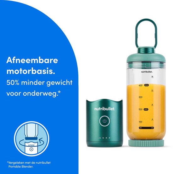 Nutribullet FLEX - Portable Blender - Blender To Go - Draagbare Blender - Groen van Nutribullet — afbeelding 2