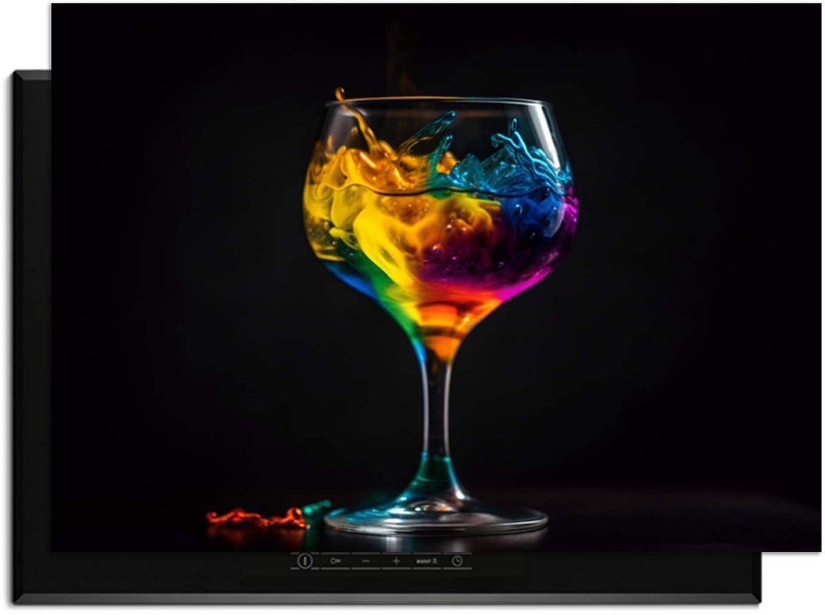 KitchenArt - Drip & Sip - Inductie Beschermer - 83x51.5 cm - Kookplaat Beschermer - Luxe Afdekplaat Inductieplaat - Anti-slip & Oprolbaar - Beschermmat Inductiekookplaat