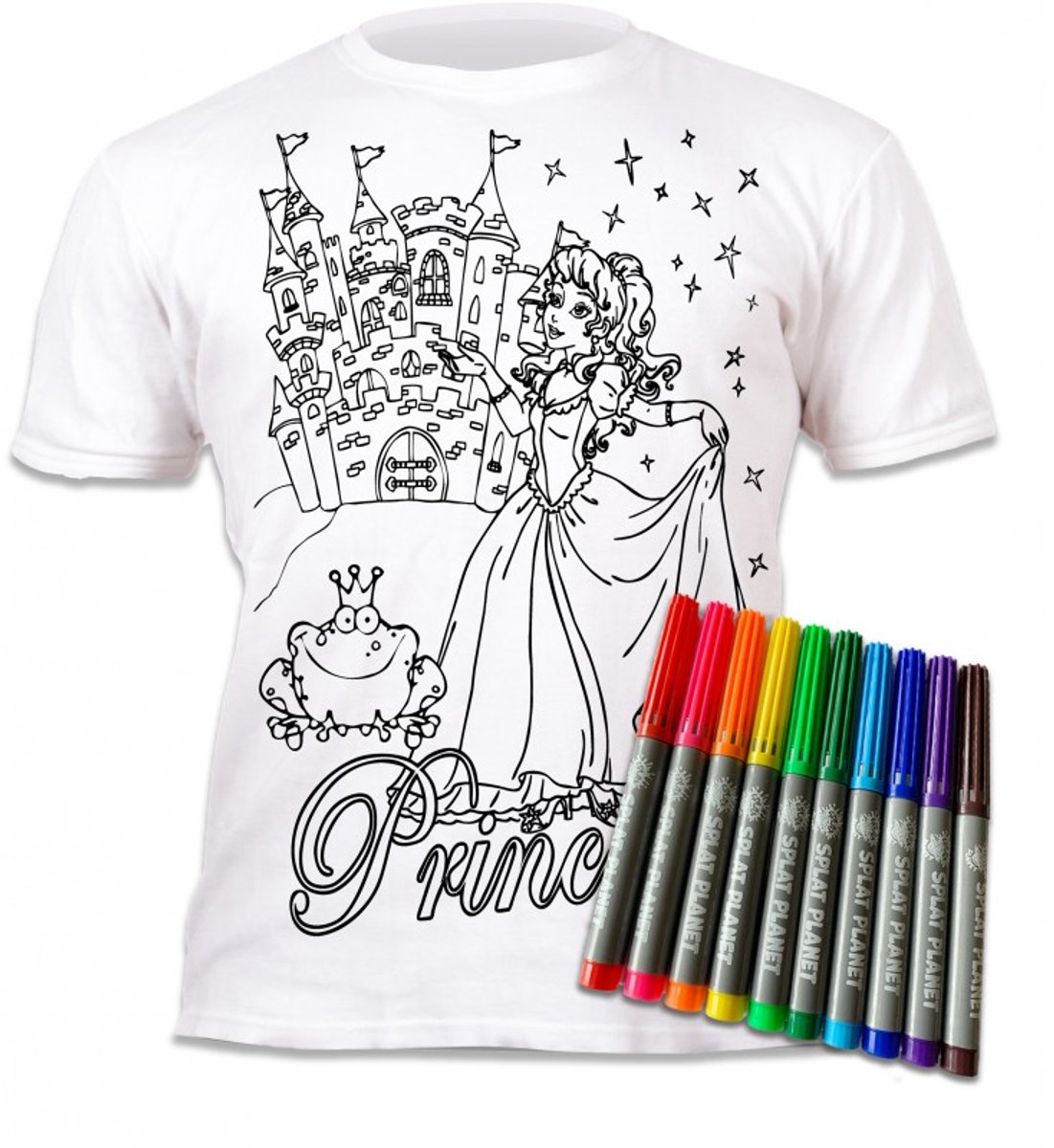 Splat Planet T-Shirt Kleuren Set Prinses 5 - 6 Jaar