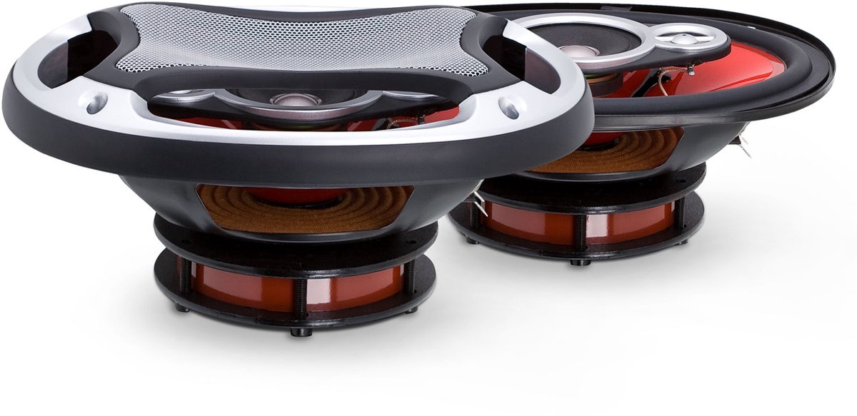 M.N.C DevilX 4-wegs autoluidsprekers - 6,5 x 9" (165 x 236 mm) - 150 W - 4 ohm - supertweeter - robuuste kwaliteit [37569]