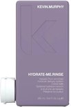 Bouteille KEVIN.MURPHY Hydrate-Me.Rinse violette avec logo K et bouchon blanc.