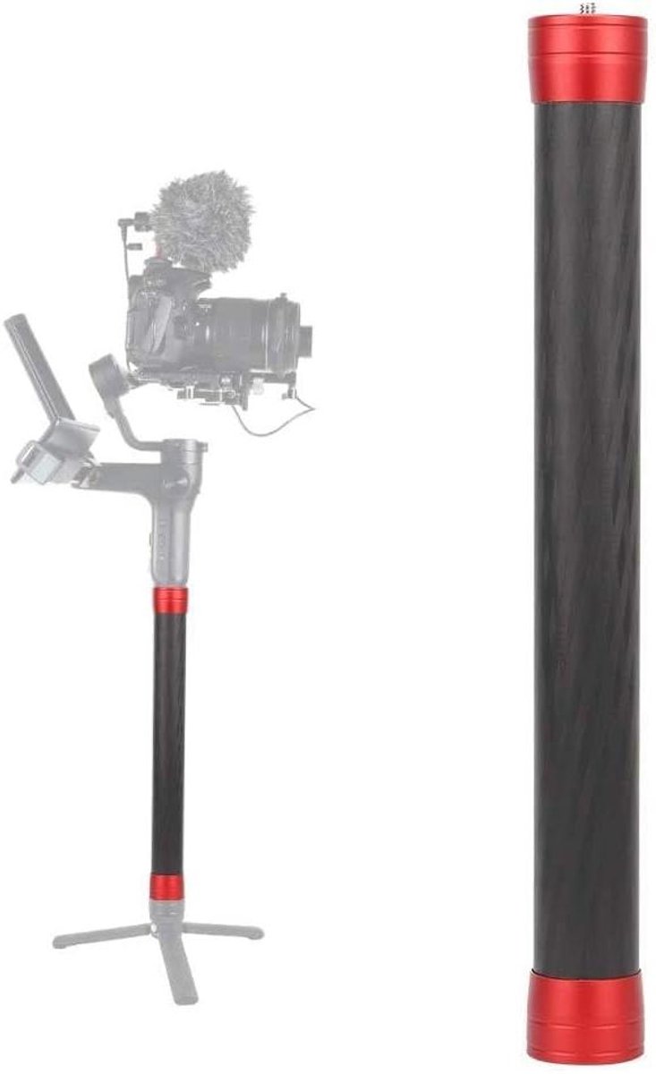 Verlengbuis voor Actiecamera Stabilisator - Carbon Fiber 35cm - Selfie Stok Accessoire