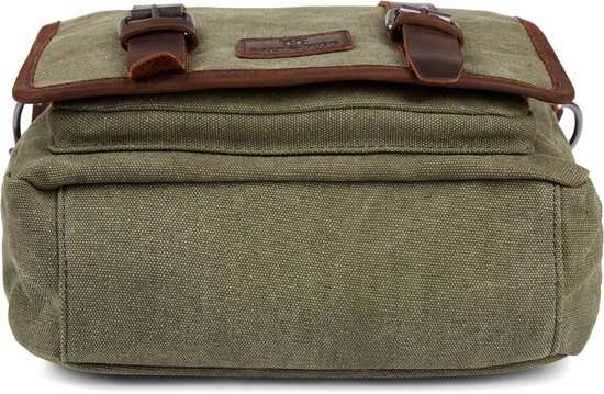 Sac à bandoulière Sergio vert et marron