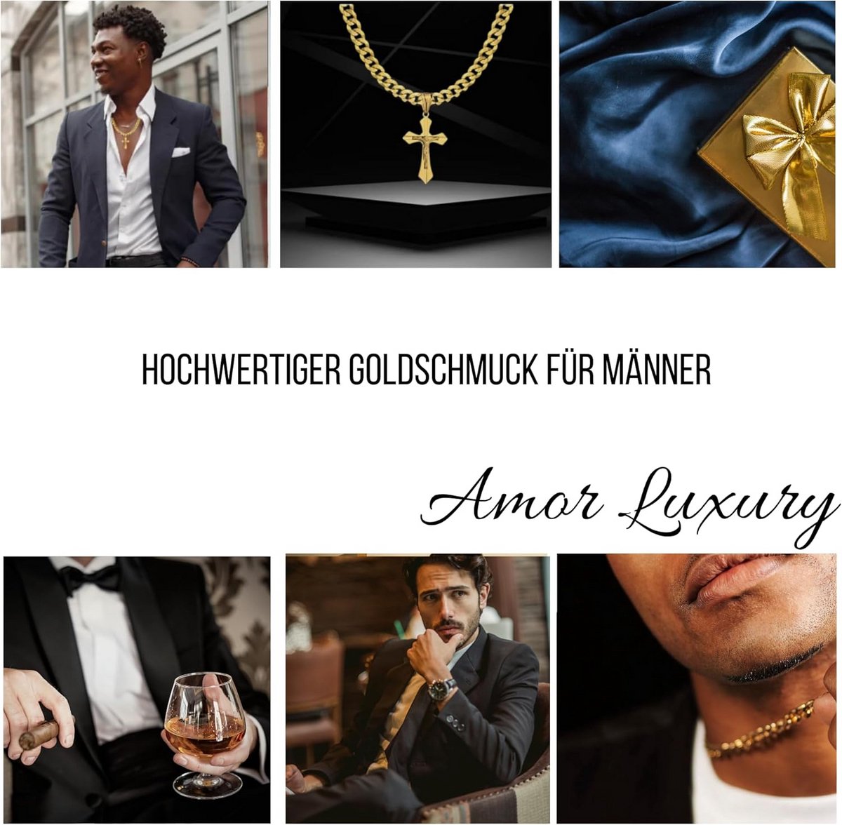 Massief Gouden Kruis Hangers voor Heren 585 Karaats