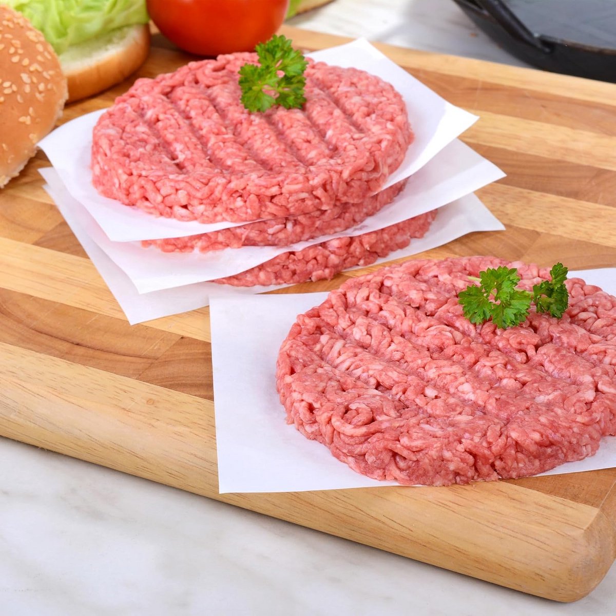 Bakpapier voor Burger Patties Hoekig 50 Stuks voor Hamburgerpers