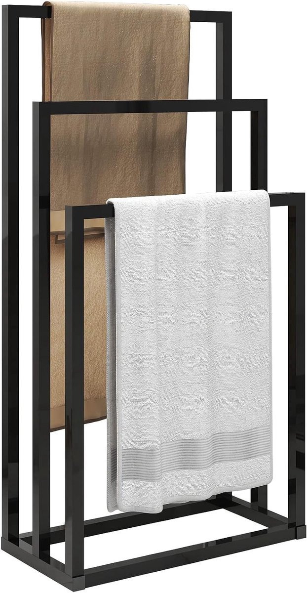 NBAP® Handdoekrek Badkamer - Handdoekhouder - Zwart