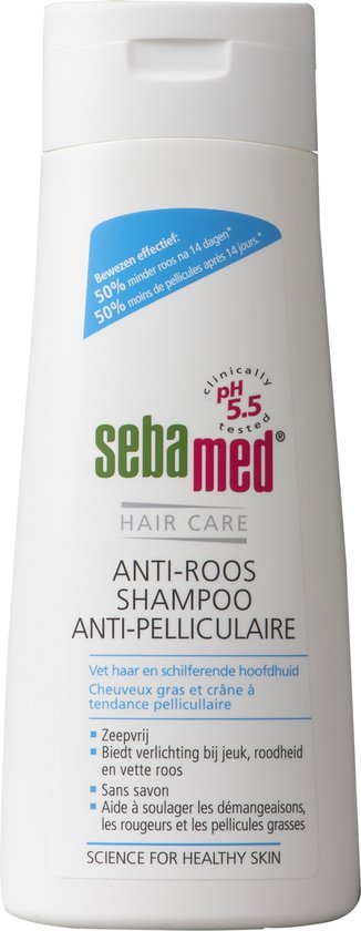 Sebamed Anti-Roos Shampoo - Zeepvrij - 50% minder roos binnen 14 dagen - Piroctone olamine vermindert jeuk, roodheid en irritatie - 200 ml