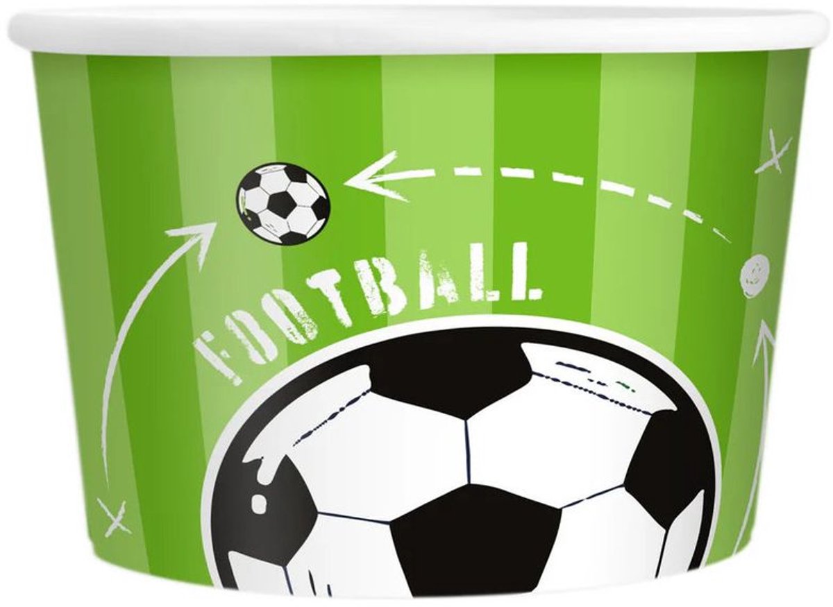 6 kleine ijsbekertjes, in voetbalfeeststijl, 150 ml