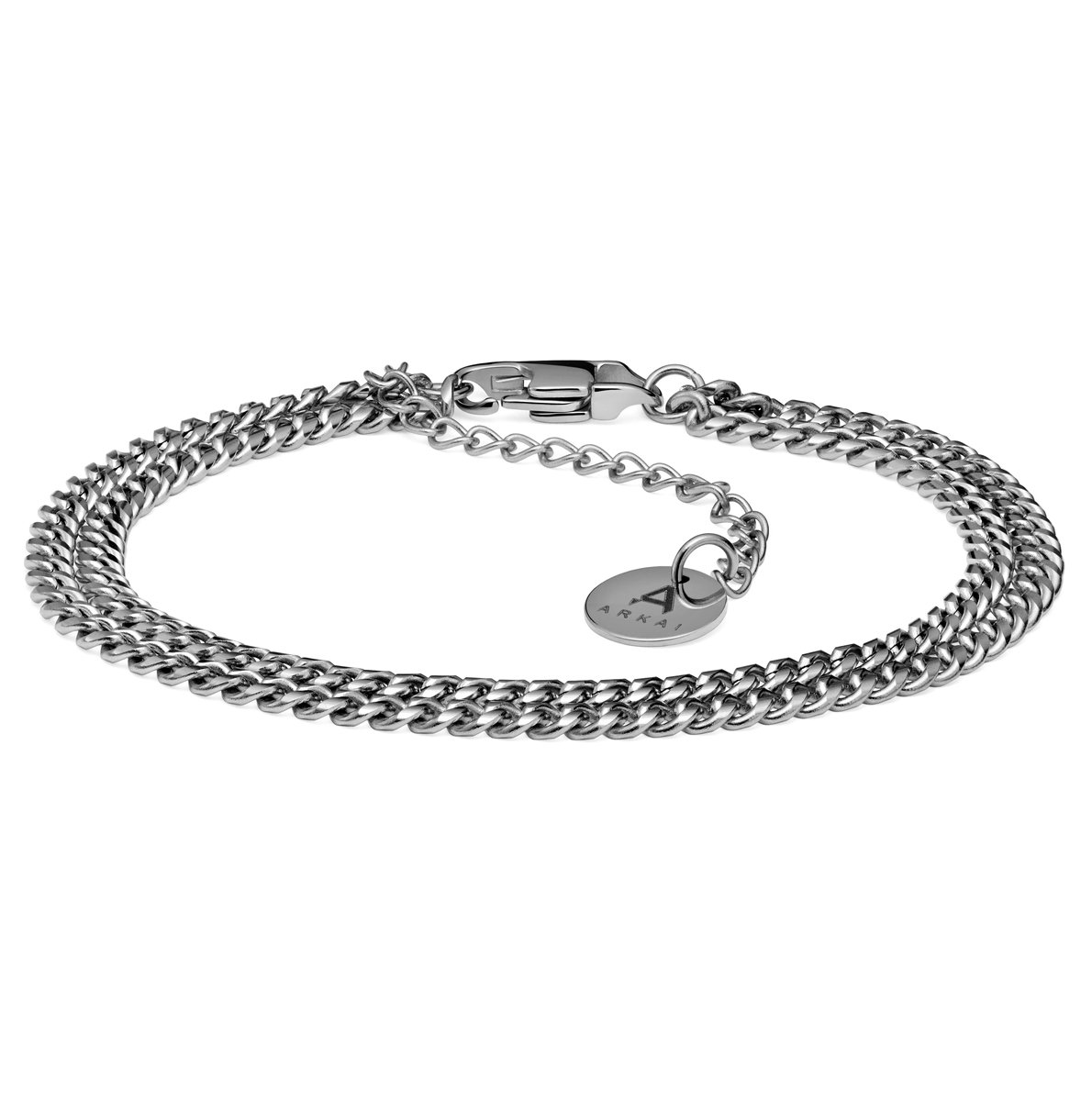 Rico Zilverkleurige Dubbele Schakelarmband