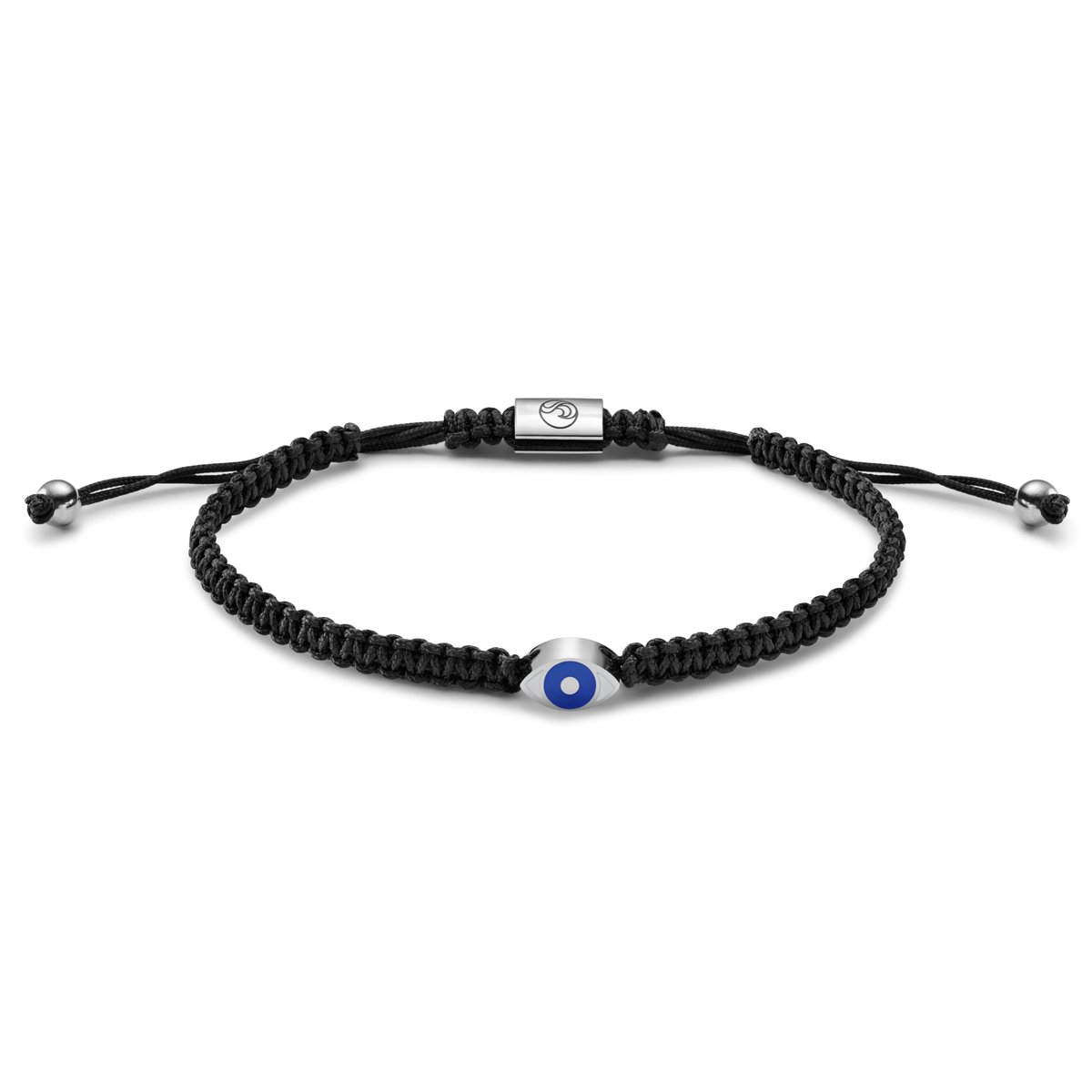 Evil Eye | Zwarte Touwarmband