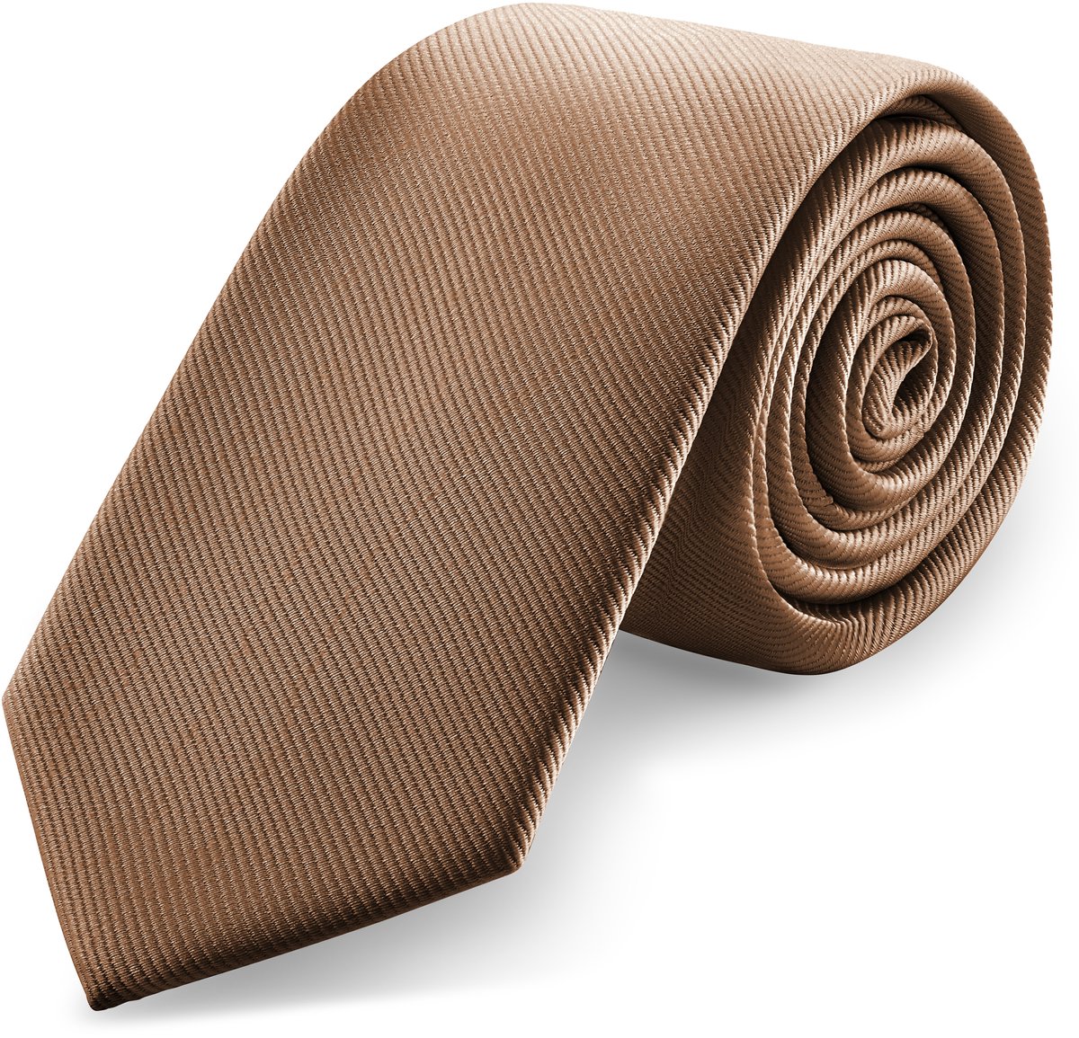 Bruine Grosgrain Stropdas van 8 cm