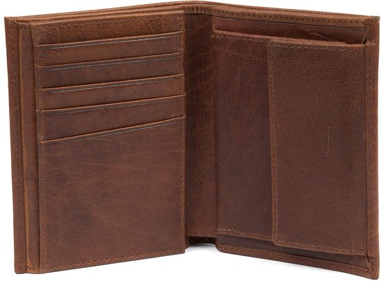 Portefeuille en cuir Montréal Original de couleur havane RFID