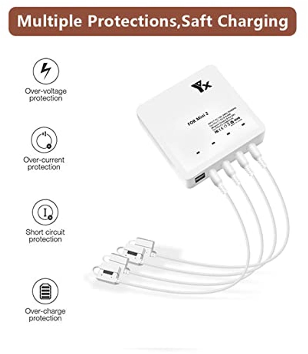 6 in 1 batterijlader Intelligent Charger Hub-laadstation voor DJI Mini 2/MINI SE Drone