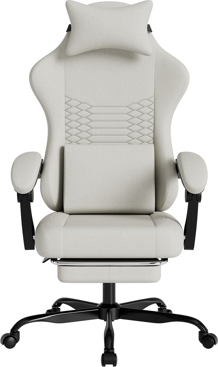 Gaming Ergonomische Bureaustoel met Massage en Voetensteun - afbeelding 2