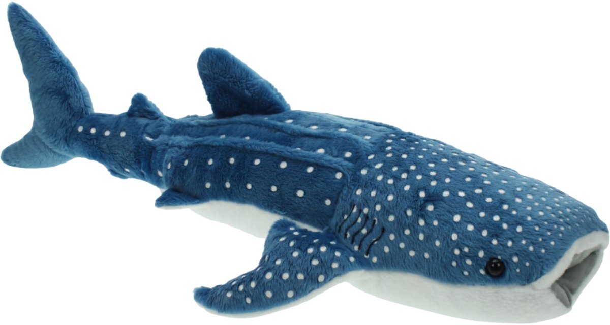Cornelissen Walvis haai knuffel - pluche - blauw - 54 cm - Haaien/Vissen - Dieren