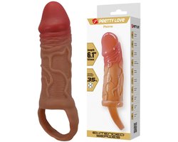 Baile Penissleeve Bruin – 15,5 cm – Diameter 3,2 cm – 6.1 Inch Penis Extender