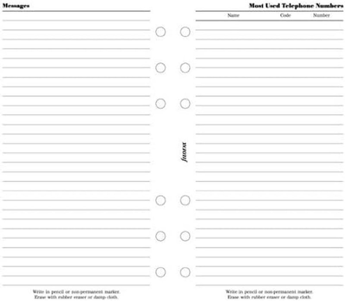 Persoonlijke Agenda Organizer voor Belangrijke Telefoonnummers - Formaat Personal