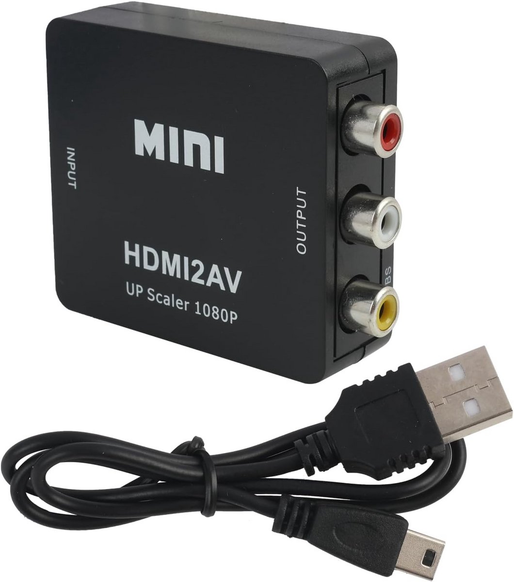HDMI naar RCA Converter Adapter Audio Video PAL NTSC Ondersteuning