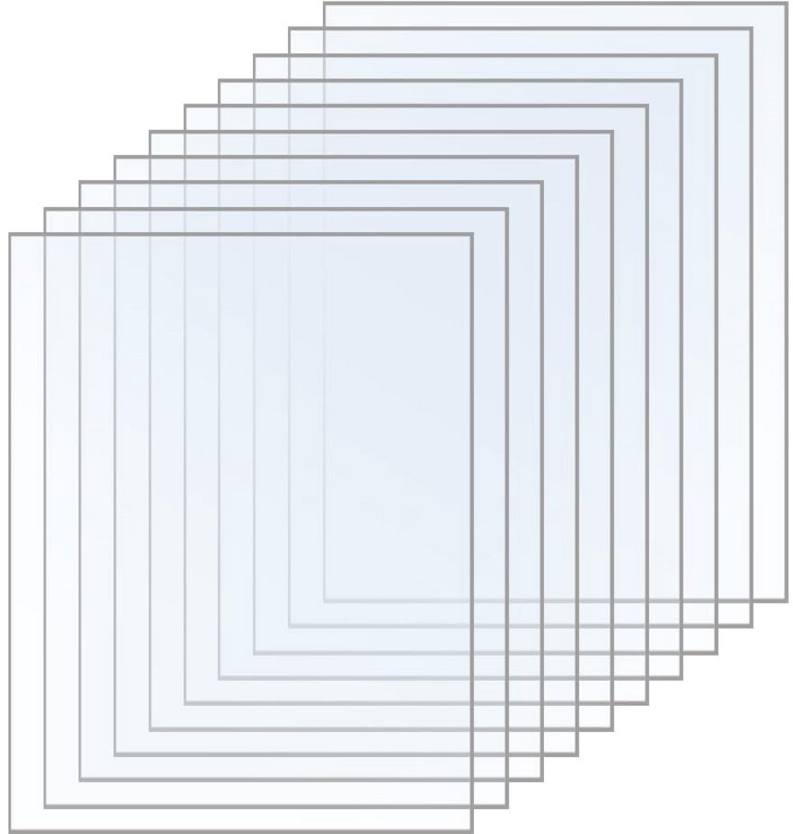 10x A4 Acryl Plaat Transparant 2mm Dik - Richten Kunststof Vellen voor Fotolijsten & DIY