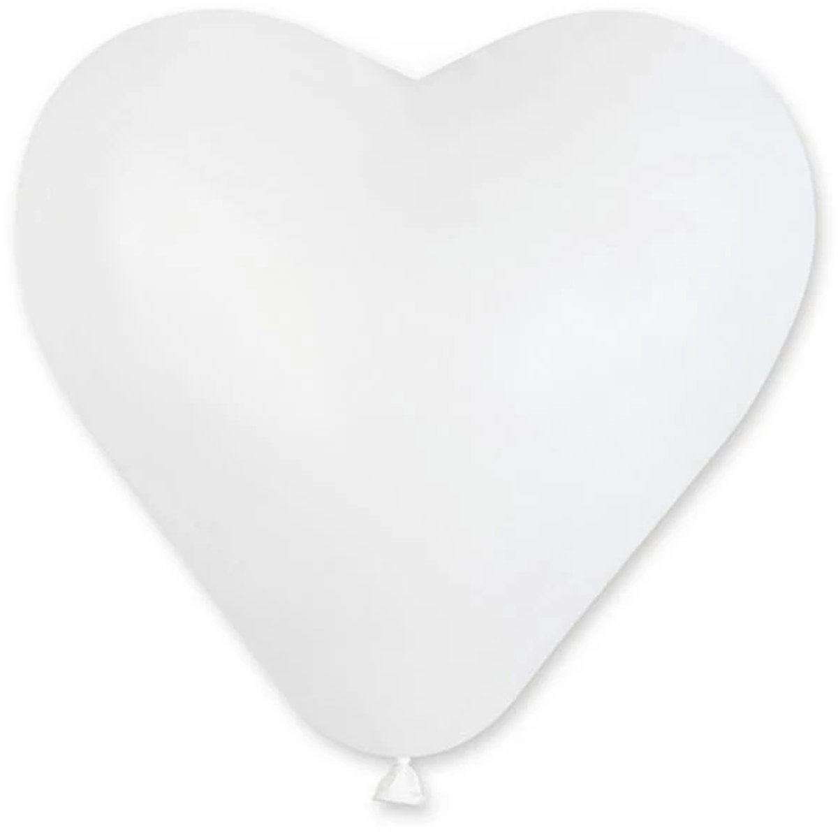 Ballonnen - Wit - Hart - 44cm - 50st.