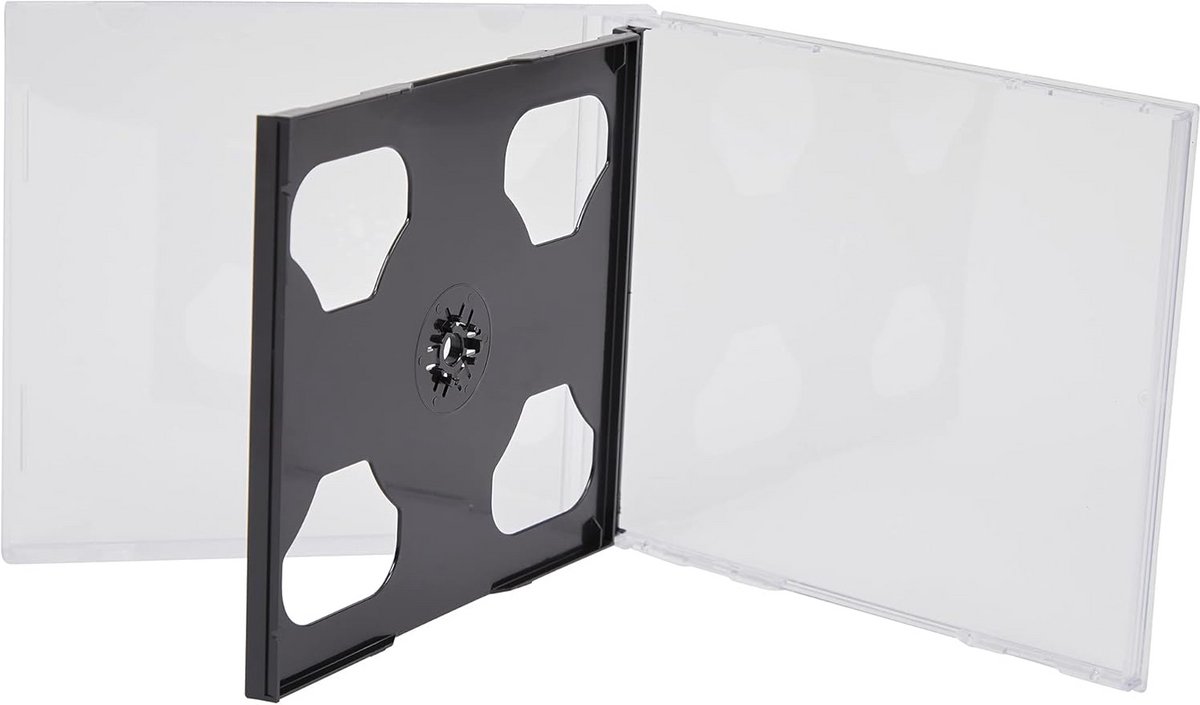 Set van 50 Dubbele CD Jewel Cases met Zwarte Inlay, 10.4mm Dikte