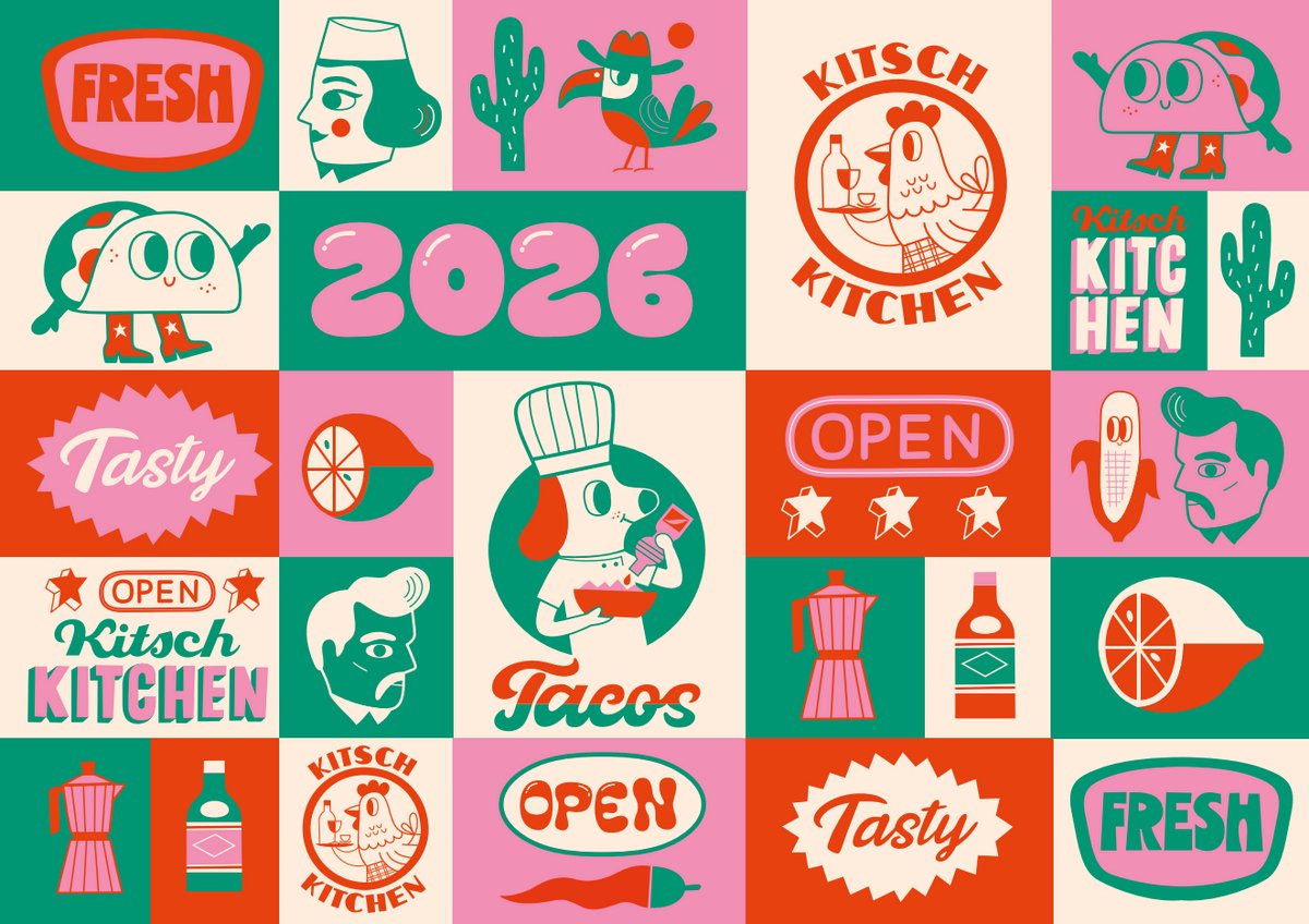 Kitsch Kitchen El Restaurante family planner Tasty Taco 2026