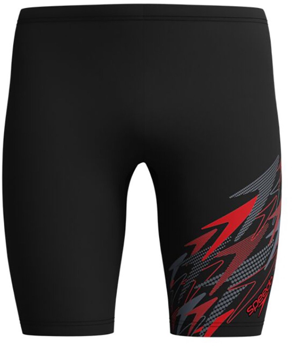 Speedo Medley Logo Jammer Heren Sportzwembroek - Zwart/Rood — afbeelding 10