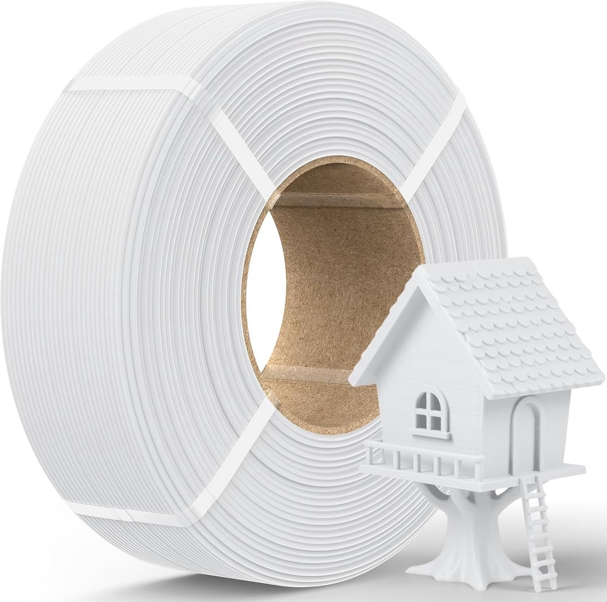 Matte PETG 3D Printer Filament 1.75mm voor Hoge Snelheid, Wit, ±0.02mm Precisie