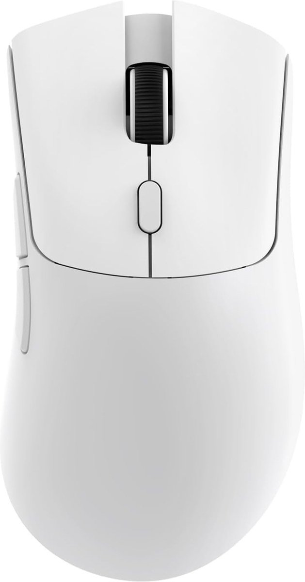 ATTACK SHARK R1 - Superlight Gamingmuis - 59g Ultralicht - PixArt PAW3311 Sensor - BT & 2.4G Draadloos & Bedraad - 6 Instelbare DPI Tot 18000 - 65 uur Batterij - Wit