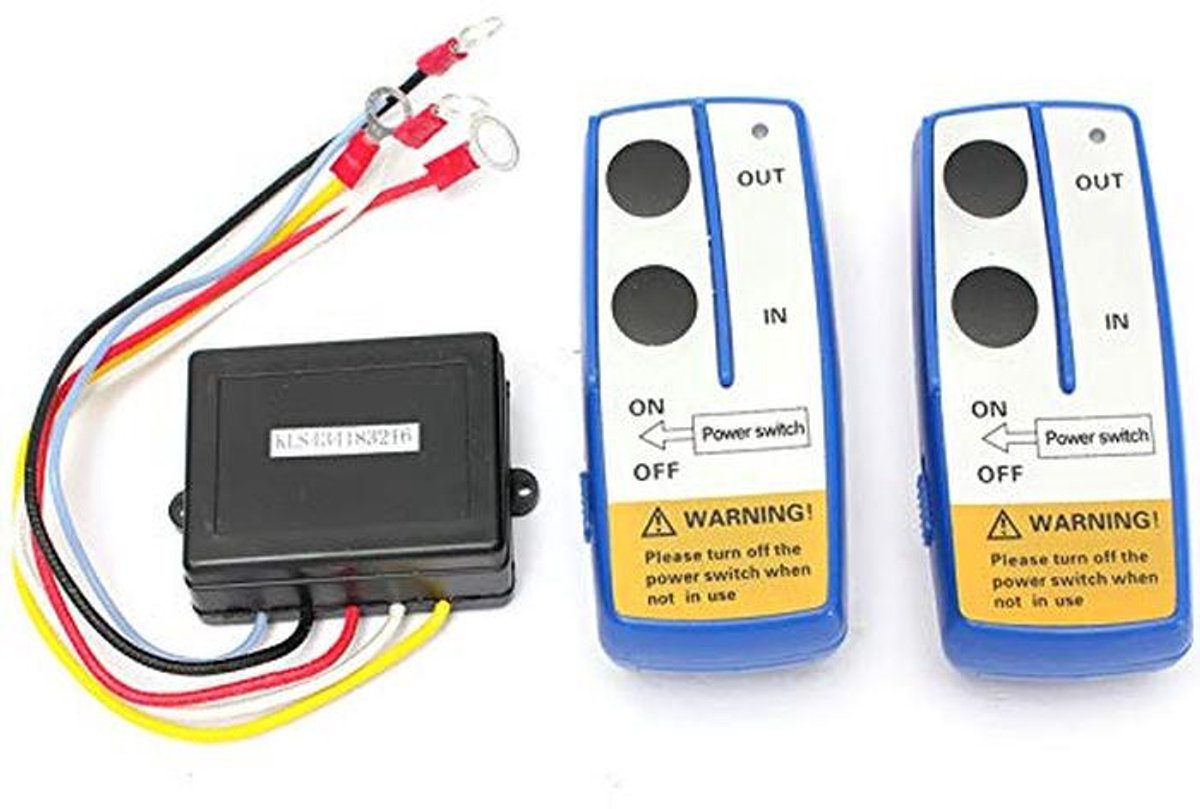 Universele 12V Draadloze Lier Afstandsbediening Set met Dubbele Handzender