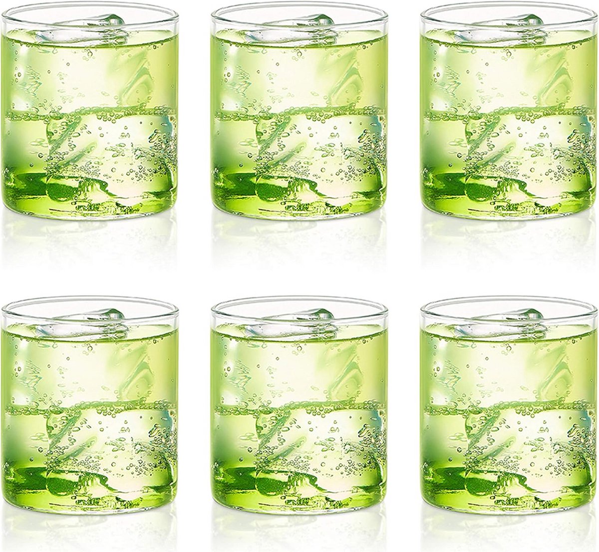 Set van 6 Hittebestendige Drinkglazen van Borosilicaatglas