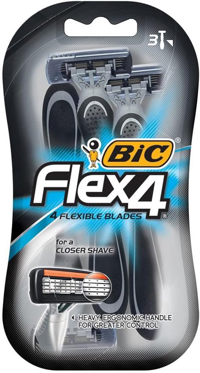Wegwerpscheermesjes met 4 Flexibele Scheerbladen Set van 6