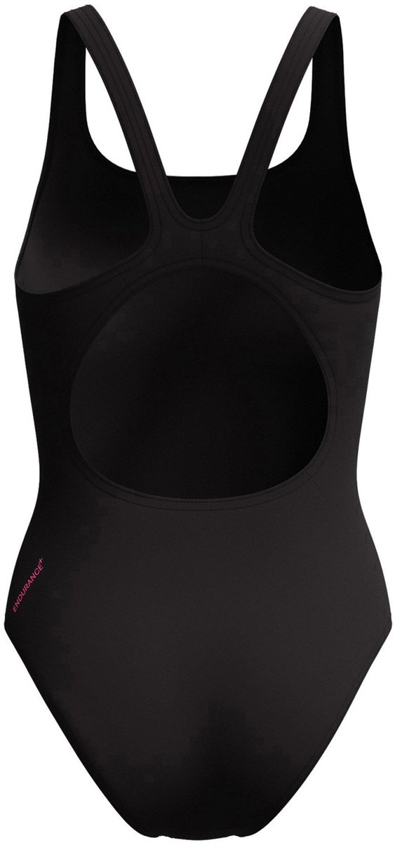 SPEEDO - eco placem muscleb bla/ora - Wedstrijd badpak meisjes - Zwart — afbeelding 3