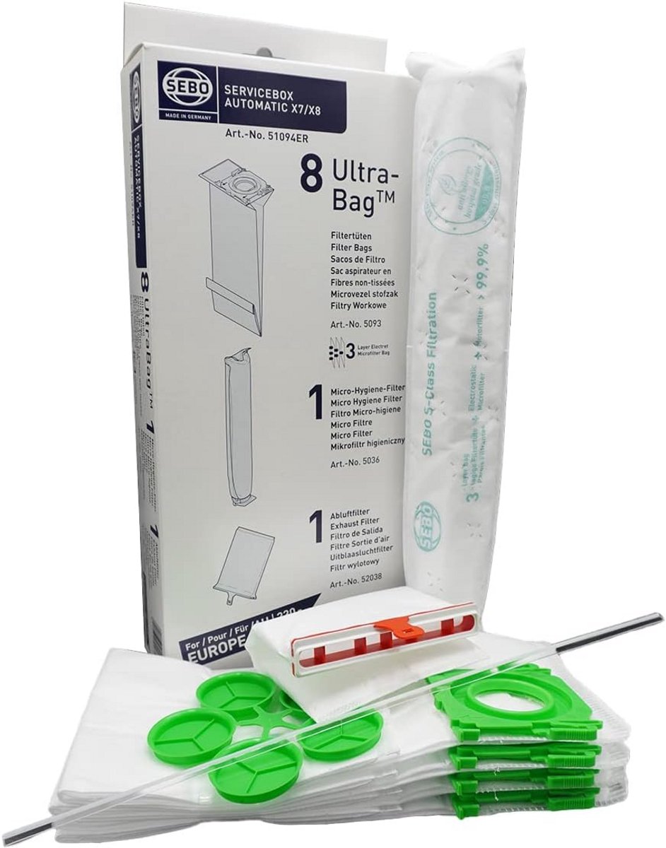 Servicebox Onderhoudspakket voor Stofzuiger Modellen X7 en X8, S-Klasse Filtratie