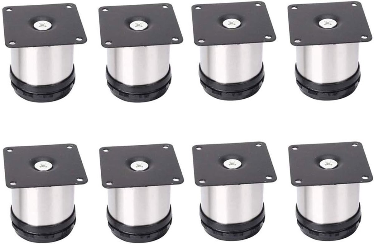 Meubelpoten - bankpoten - stoelpoten - meubelpoten set van 8 - meubelpoten zwart - Tafelpoten van Aluminiumlegering - 50 mm - van Imperatoris