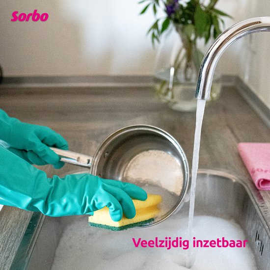 Schuurspons 6 Stuks - Zeepwolspons voor Schoonmaak en Hardnekkig Vuil