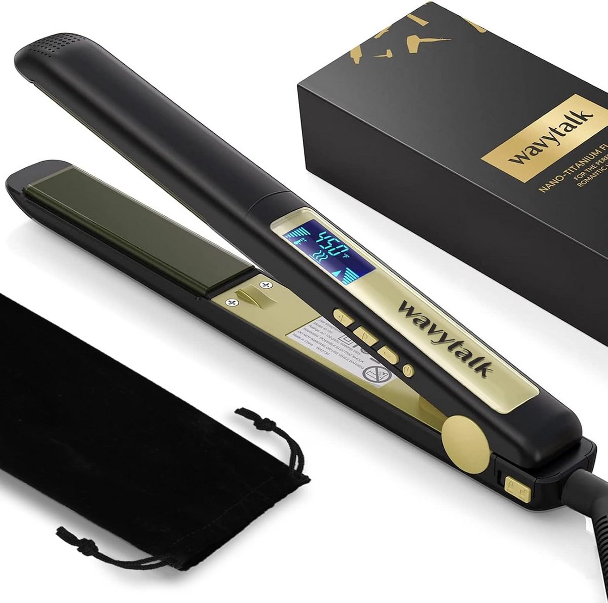 Professionele Titanium Stijltang met Hoge Temperatuur en Dubbele Spanning