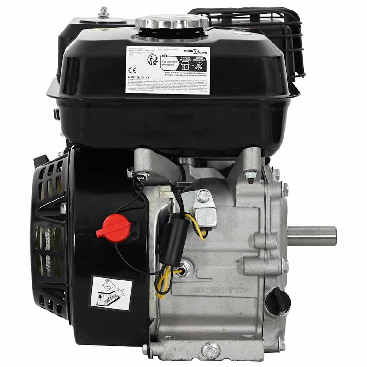 vidaXL - Benzinemotor - 6,5 - PK - 4,8 - kW - zwart — afbeelding 7