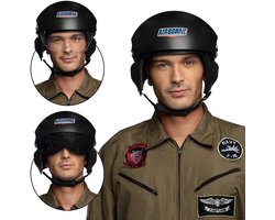 Airborne Helm voor Jetpiloot Verkleedkostuum en Feestaccessoires