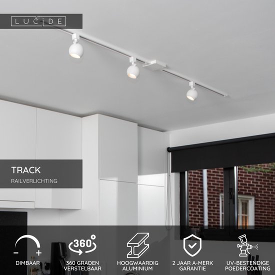 Foto: Qazqa jeana moderne dimbare led smart spot railsysteem verlichting railverlichting incl wifi met dimmer 4 lichts l 194 cm zwart woonkamer slaapkamer keuken